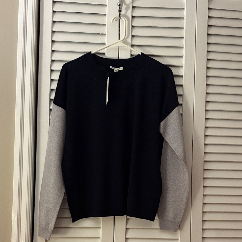 Whistles Multicolor Sleeve Sweater